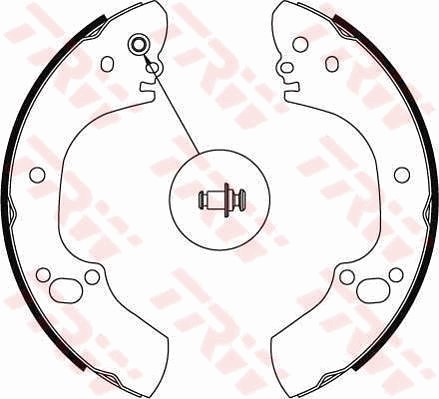 Bromsbackar, sats, Bakaxel Trw GS8462 TRW