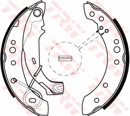 Bromsbackar, sats, Bakaxel Trw GS8467 TRW