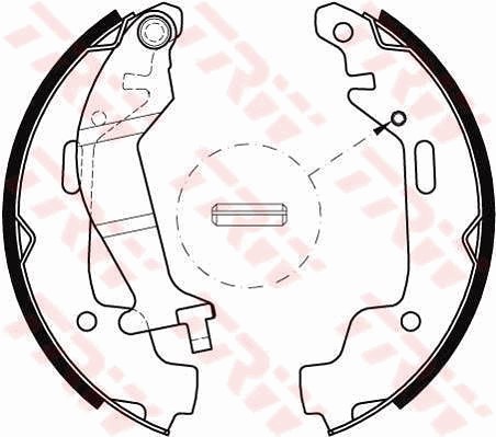 Bromsbackar, sats, Bakaxel Trw GS8468 TRW