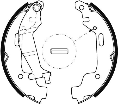 Bromsbackar, sats, Bakaxel Trw GS8468 TRW