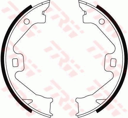 Bromsbackar, sats, parkeringsbroms, Bakaxel Trw GS8469 TRW