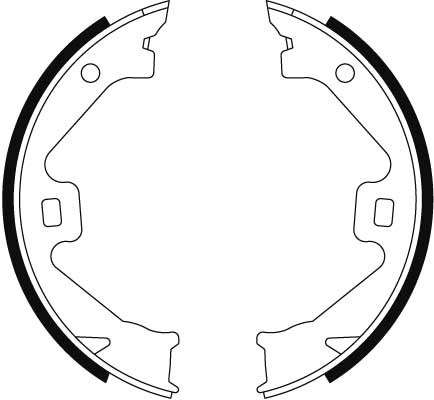Bromsbackar, sats, parkeringsbroms, Bakaxel Trw GS8469 TRW