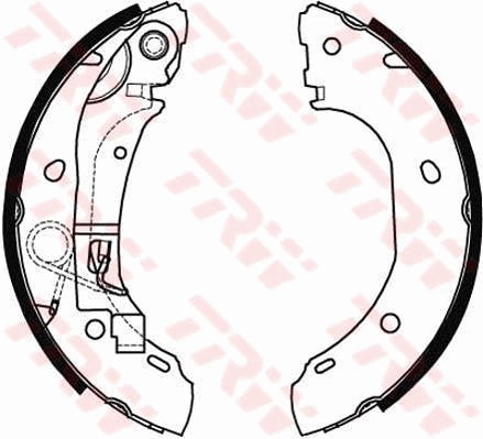 Bromsbackar, sats, Bakaxel Trw GS8472 TRW