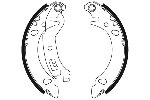 Bromsbackar, sats, Bakaxel Trw GS8473 TRW