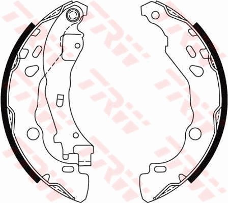 Bromsbackar, sats, Bakaxel Trw GS8474 TRW