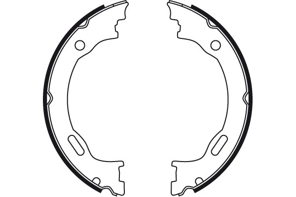 Bromsbackar, sats, parkeringsbroms, Bakaxel Trw GS8475 TRW