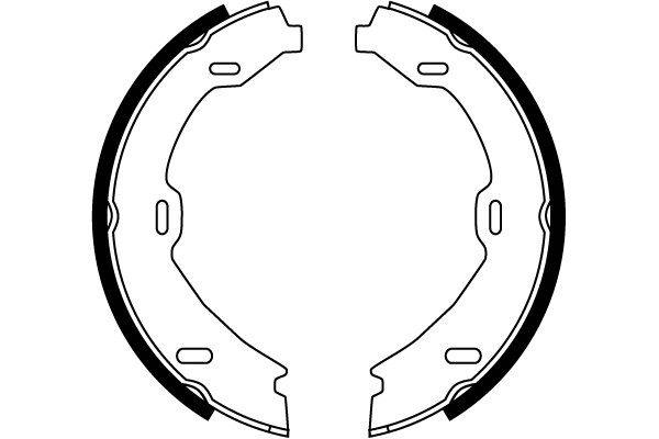 Bromsbackar, sats, parkeringsbroms, Bakaxel Trw GS8482 TRW