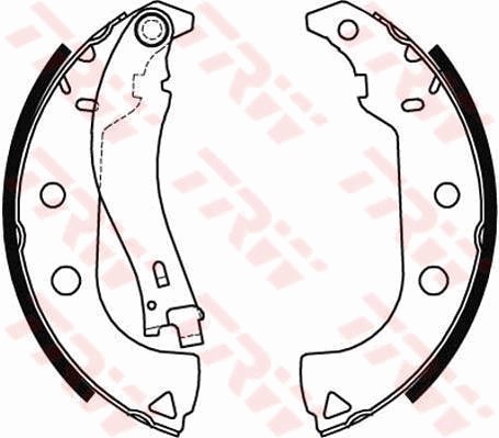 Bromsbackar, sats, Bakaxel, Framaxel Trw GS8484 TRW
