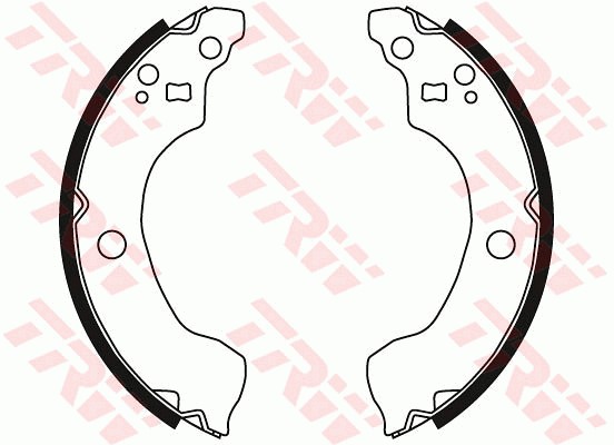 Bromsbackar, sats, Bakaxel Trw GS8487 TRW Bromsbackar, sats, Bakaxel Trw GS8487 TRW