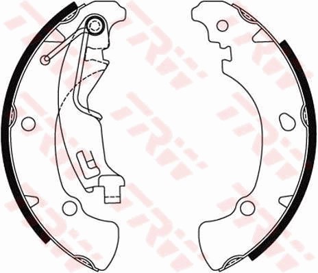 Bromsbackar, sats, Bakaxel Trw GS8488 TRW