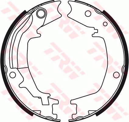 Bromsbackar, sats, parkeringsbroms, Bakaxel Trw GS8489 TRW