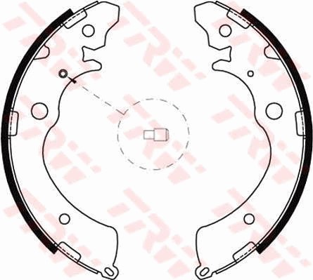 Bromsbackar, sats, Bakaxel Trw GS8493 TRW