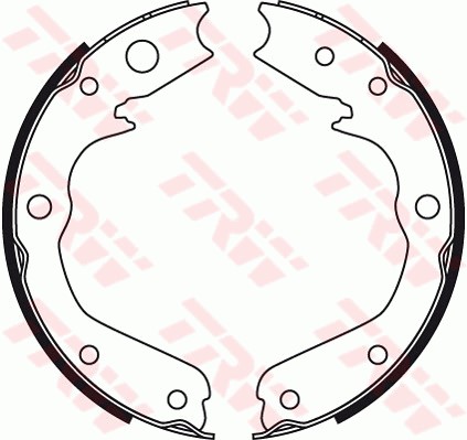 Bromsbackar, sats, parkeringsbroms, Bakaxel Trw GS8497 TRW