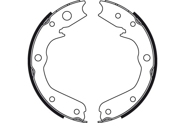 Bromsbackar, sats, parkeringsbroms, Bakaxel Trw GS8497 TRW