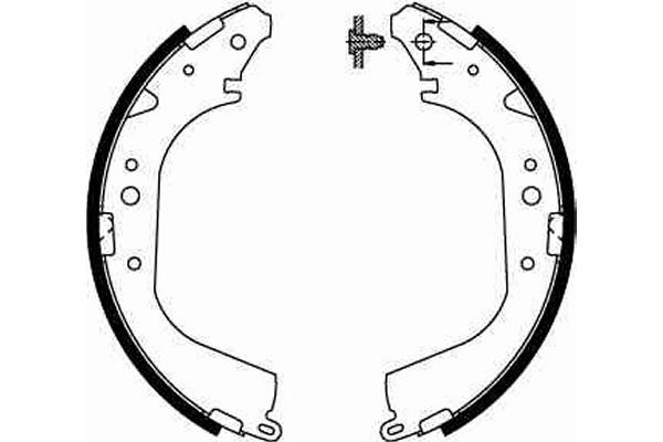 Bromsbackar, sats, Bakaxel Trw GS8502 TRW
