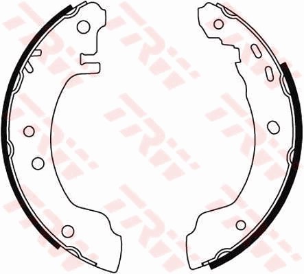 Bromsbackar, sats, Bakaxel Trw GS8529 TRW