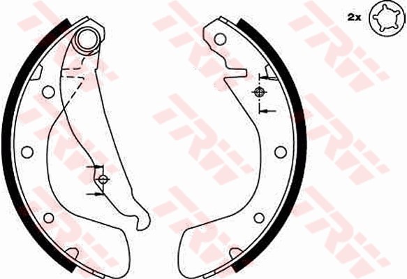 Bromsbackar, sats, Bakaxel Trw GS8542 TRW