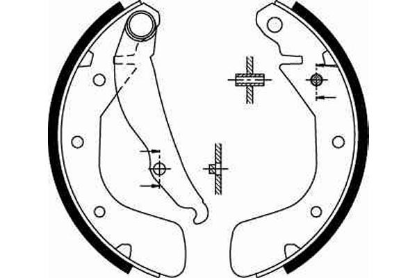 Bromsbackar, sats Trw GS8543 TRW