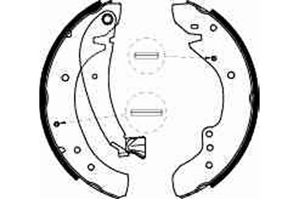 Bromsbackar, sats, Bakaxel Trw GS8545 TRW