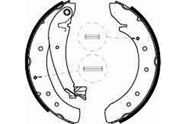 Bromsbackar, sats, Bakaxel Trw GS8546 TRW