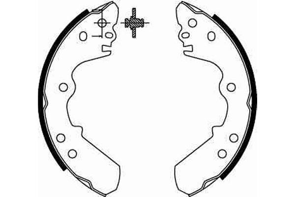 Bromsbackar, sats, Bakaxel Trw GS8551 TRW