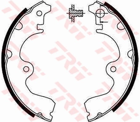 Bromsbackar, sats, Bakaxel Trw GS8554 TRW