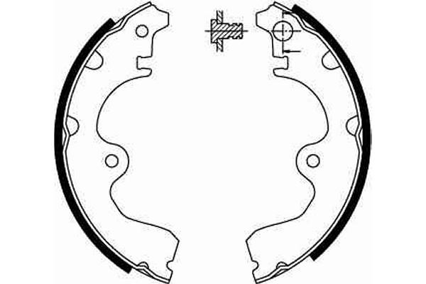 Bromsbackar, sats, Bakaxel Trw GS8554 TRW