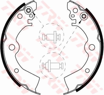 Bromsbackar, sats, Bakaxel Trw GS8556 TRW