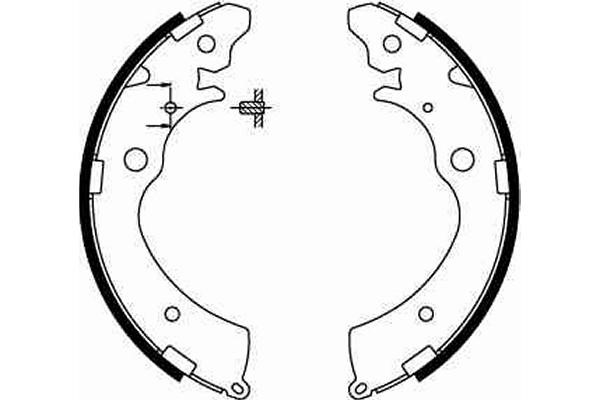 Bromsbackar, sats, Bakaxel Trw GS8559 TRW