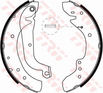 Bromsbackar, sats, Bakaxel Trw GS8565 TRW
