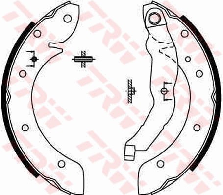 Bromsbackar, sats, Bakaxel Trw GS8567 TRW