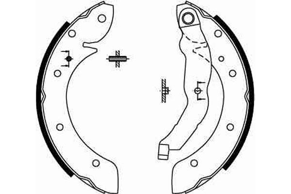 Bromsbackar, sats, Bakaxel Trw GS8567 TRW