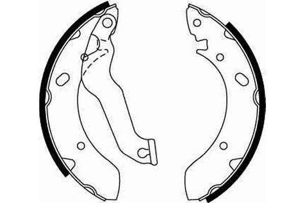Bromsbackar, sats, Bakaxel Trw GS8569 TRW
