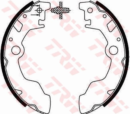 Bromsbackar, sats, Bakaxel Trw GS8583 TRW