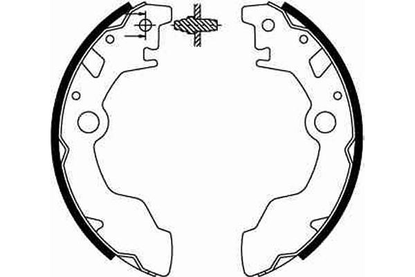 Bromsbackar, sats, Bakaxel Trw GS8583 TRW