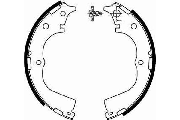 Bromsbackar, sats, Bakaxel Trw GS8593 TRW