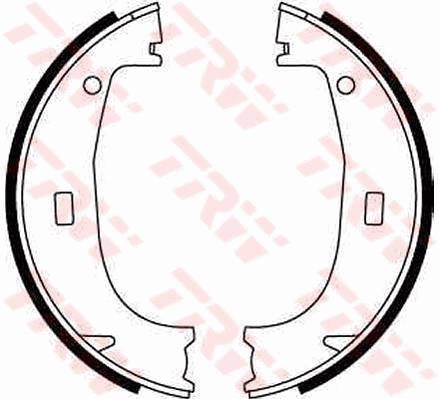 Bromsbackar, sats, parkeringsbroms, Bakaxel Trw GS8594 TRW