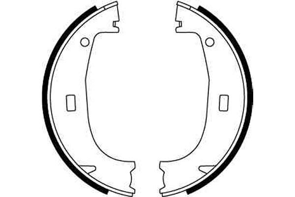 Bromsbackar, sats, parkeringsbroms, Bakaxel Trw GS8594 TRW