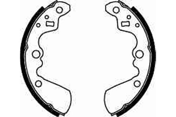 Bromsbackar, sats, Bakaxel Trw GS8597 TRW