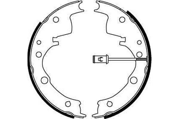 Bromsbackar, sats, Bakaxel Trw GS8598 TRW