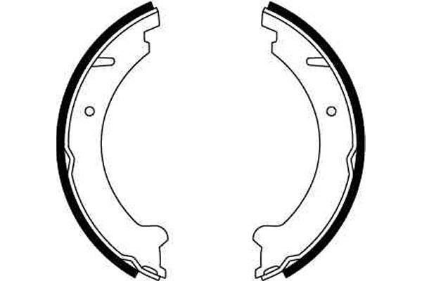 Bromsbackar, sats, parkeringsbroms, Bakaxel Trw GS8599 TRW Bromsbackar, sats, parkeringsbroms, Bakaxel Trw GS8599 TRW