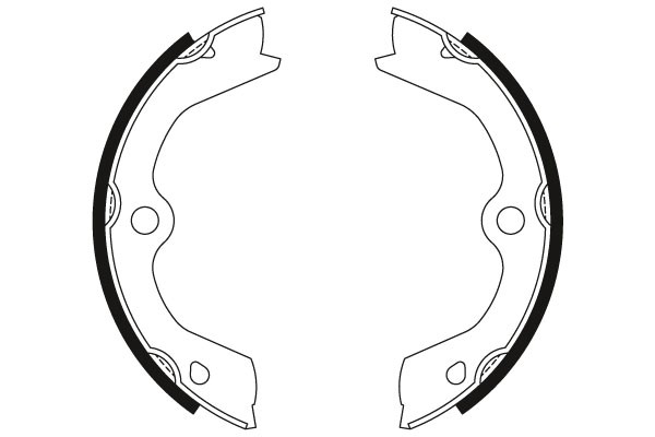 Bromsbackar, sats, parkeringsbroms, Bakaxel Trw GS8606 TRW