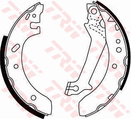 Bromsbackar, sats, Bakaxel Trw GS8607 TRW
