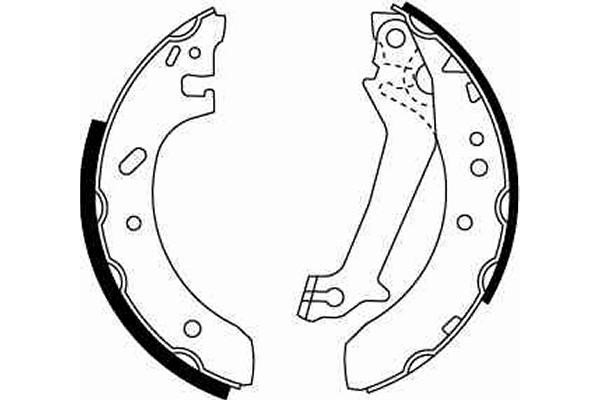 Bromsbackar, sats, Bakaxel Trw GS8607 TRW