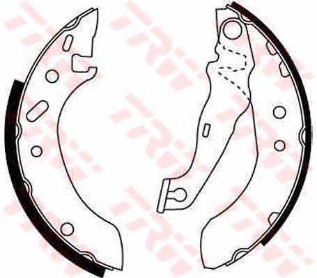 Bromsbackar, sats, Bakaxel Trw GS8611 TRW