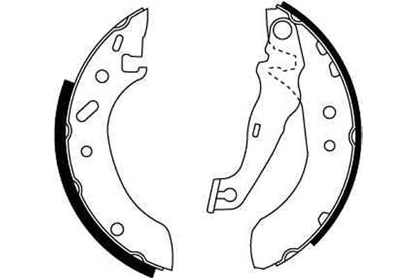 Bromsbackar, sats, Bakaxel Trw GS8611 TRW