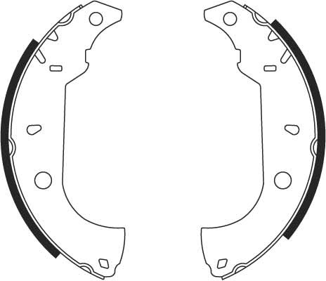 Bromsbackar, sats, Bakaxel Trw GS8614 TRW