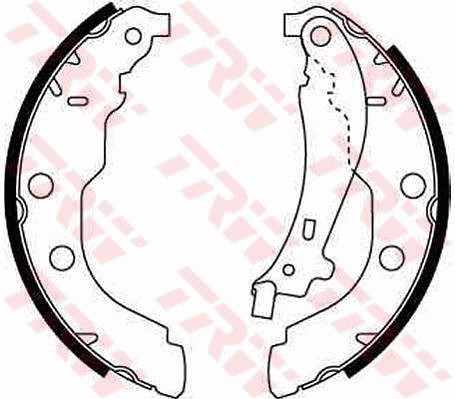 Bromsbackar, sats, Bakaxel Trw GS8617 TRW