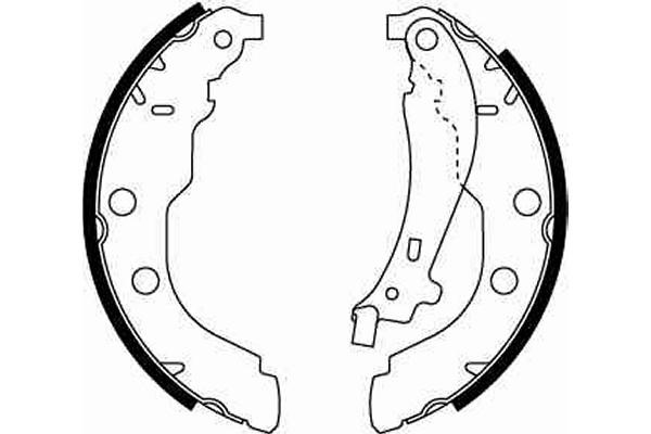 Bromsbackar, sats, Bakaxel Trw GS8617 TRW