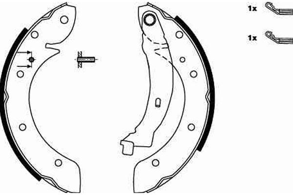 Bromsbackar, sats, Bakaxel Trw GS8620 TRW